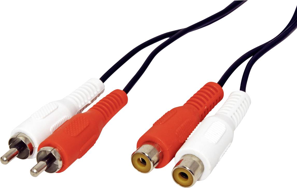 Value audio priključni kabl 5,00 m crna muški RCA konektor 2342057