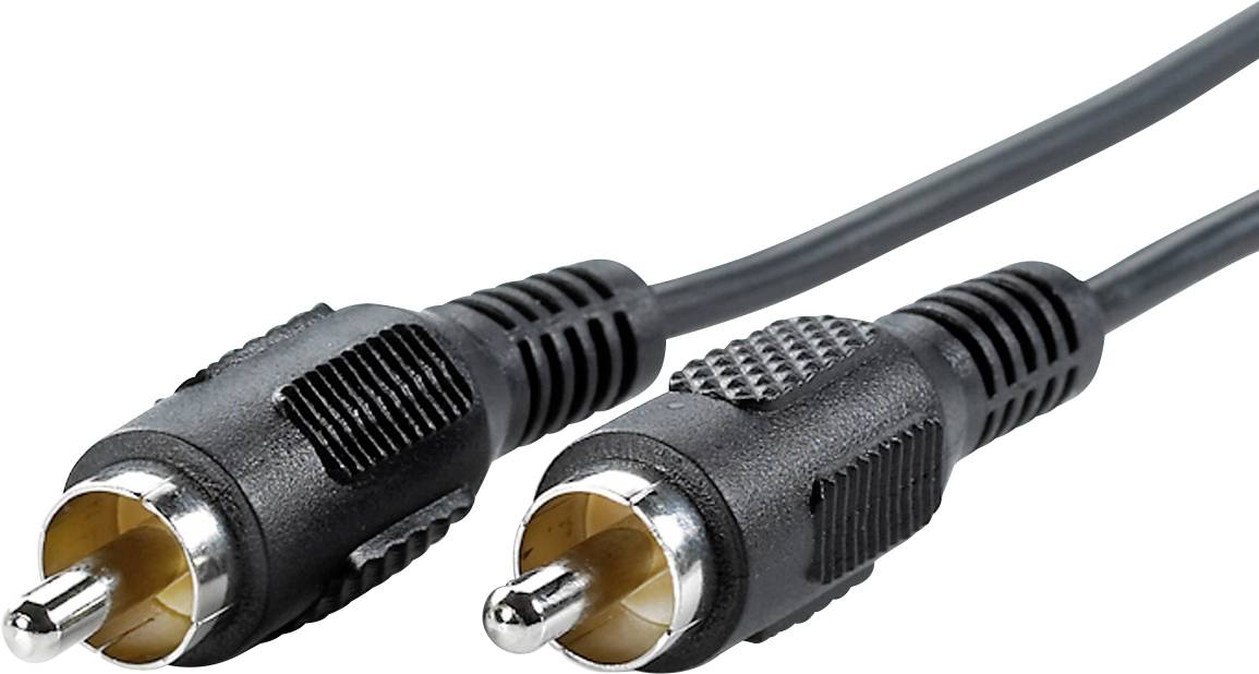 Value audio priključni kabl 5,00 m crna muški RCA konektor 2342059