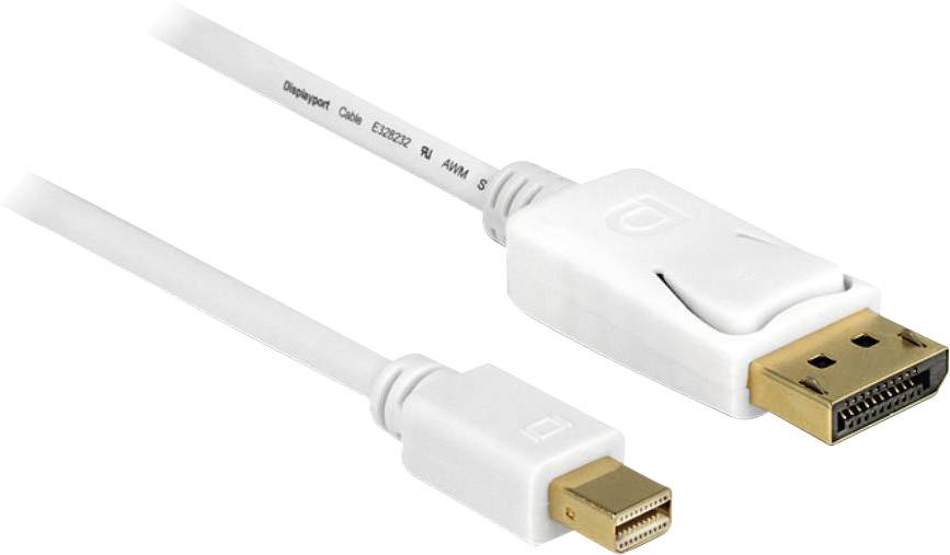 Delock Mini-DisplayPort DisplayPort kabl 5,00 m bela adapterski kabl