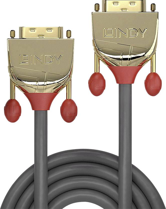 LINDY DVI DVI kabl 5,00 m siva