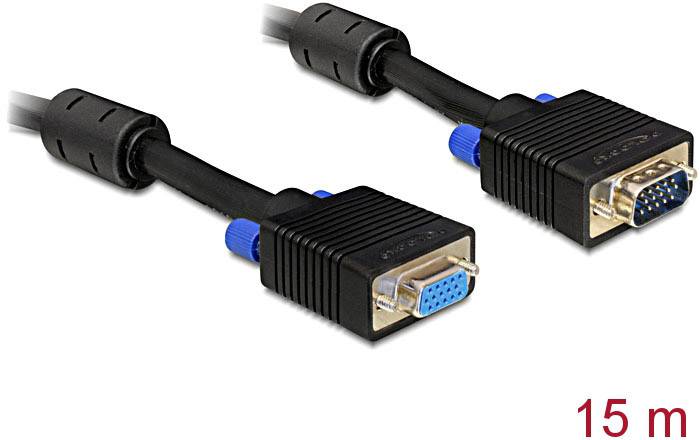 Delock SVGA VGA kabl 15,00 m crna