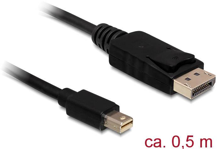 Delock Mini-DisplayPort DisplayPort kabl 0,50 m crna adapterski kabl
