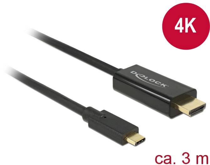 Delock USB-C® USB-C Display kabl 3,00 m crna USB-C®, HDMI