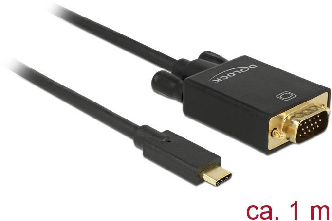 Delock USB-C® 15-polni USB-C Display kabl 1,00 m crna USB-C®, VGA