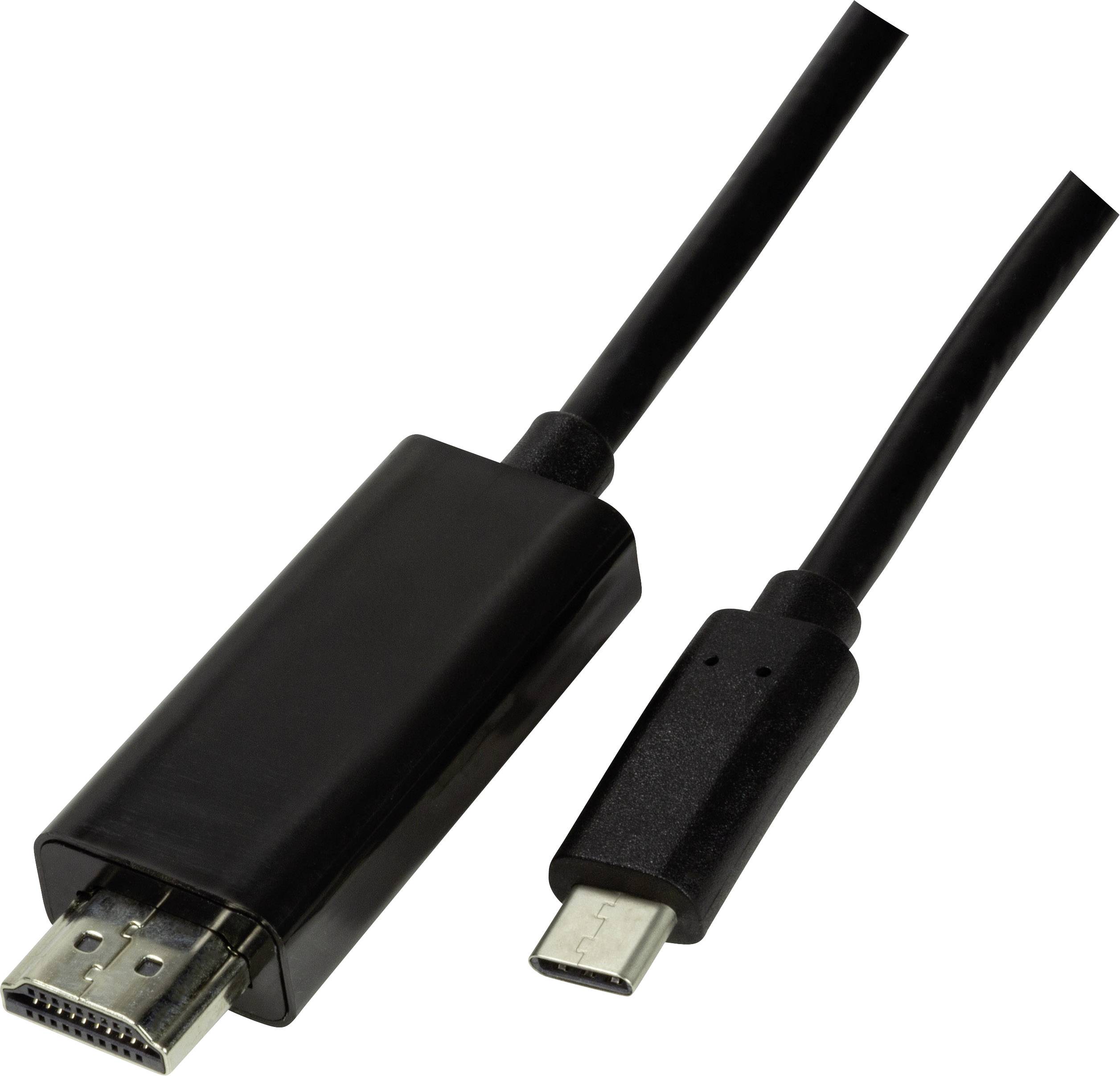 LogiLink USB-C® USB-C Display kabl 1,80 m crna USB-C®, HDMI