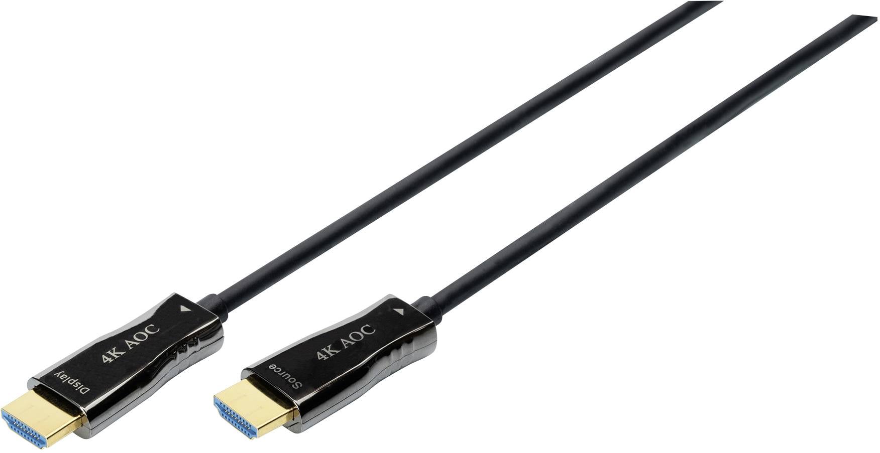 Digitus HDMI AK-330125-200-S kabl 20,00 m crna stakleno vlakno