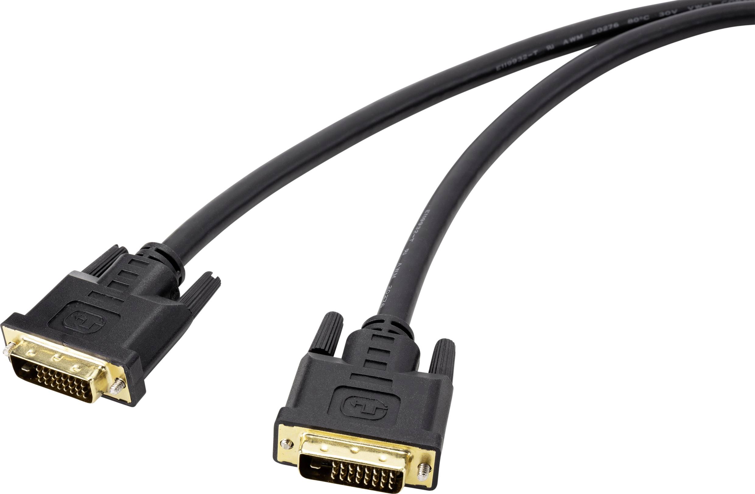 Renkforce DVI RF-4680662 DVI kabl 7,50 m crna