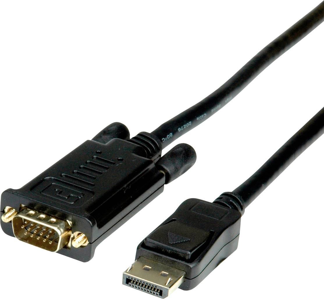 Roline DisplayPort 15-polni kabl 1,50 m crna muški konektor