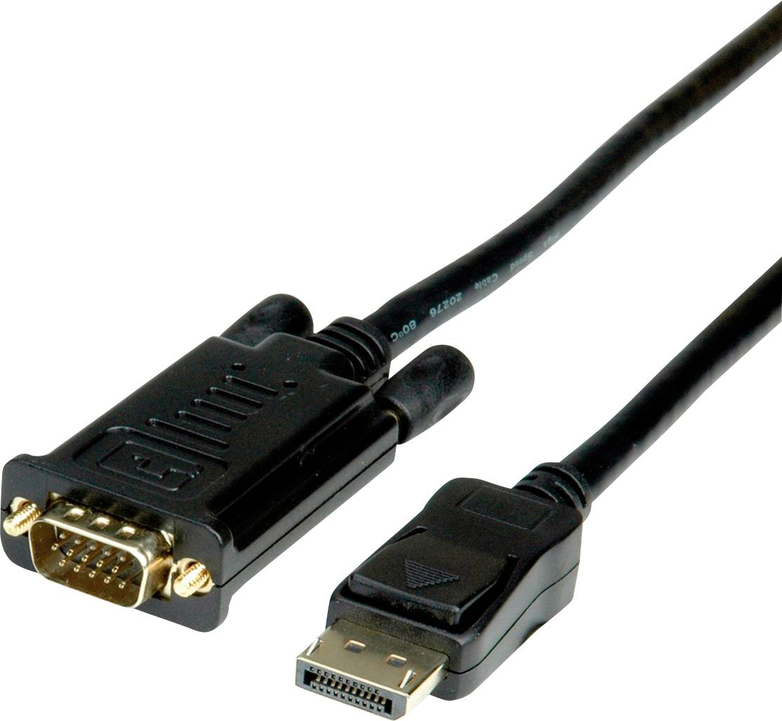 Value DisplayPort 15-polni kabl 3,00 m crna muški konektor
