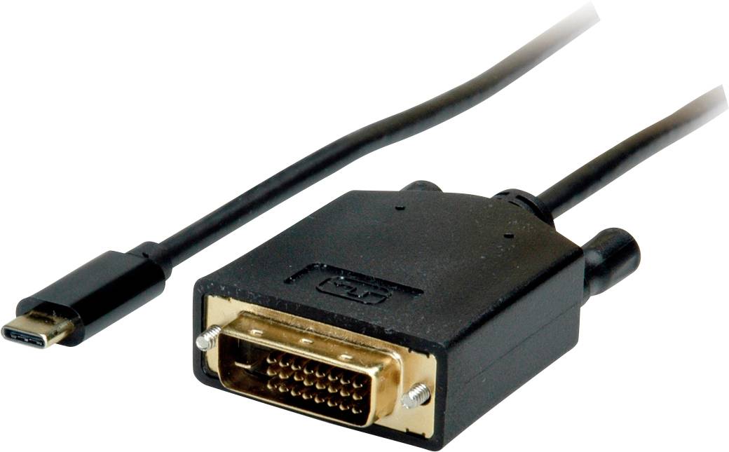 Value USB-C® USB-C Display kabl 2,00 m crna USB-C®, DVI