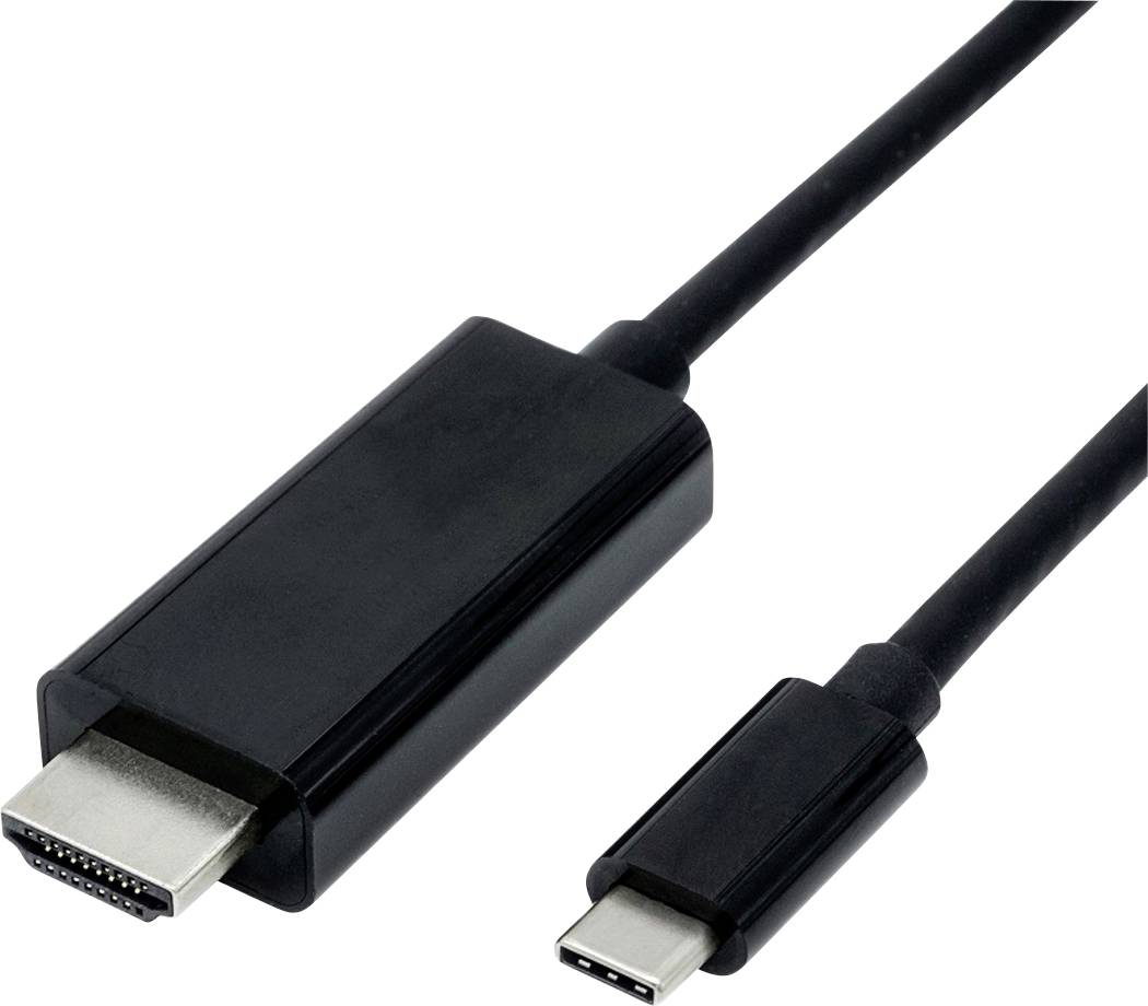 Value USB-C® USB-C Display kabl 1,00 m crna muški konektor HDMI