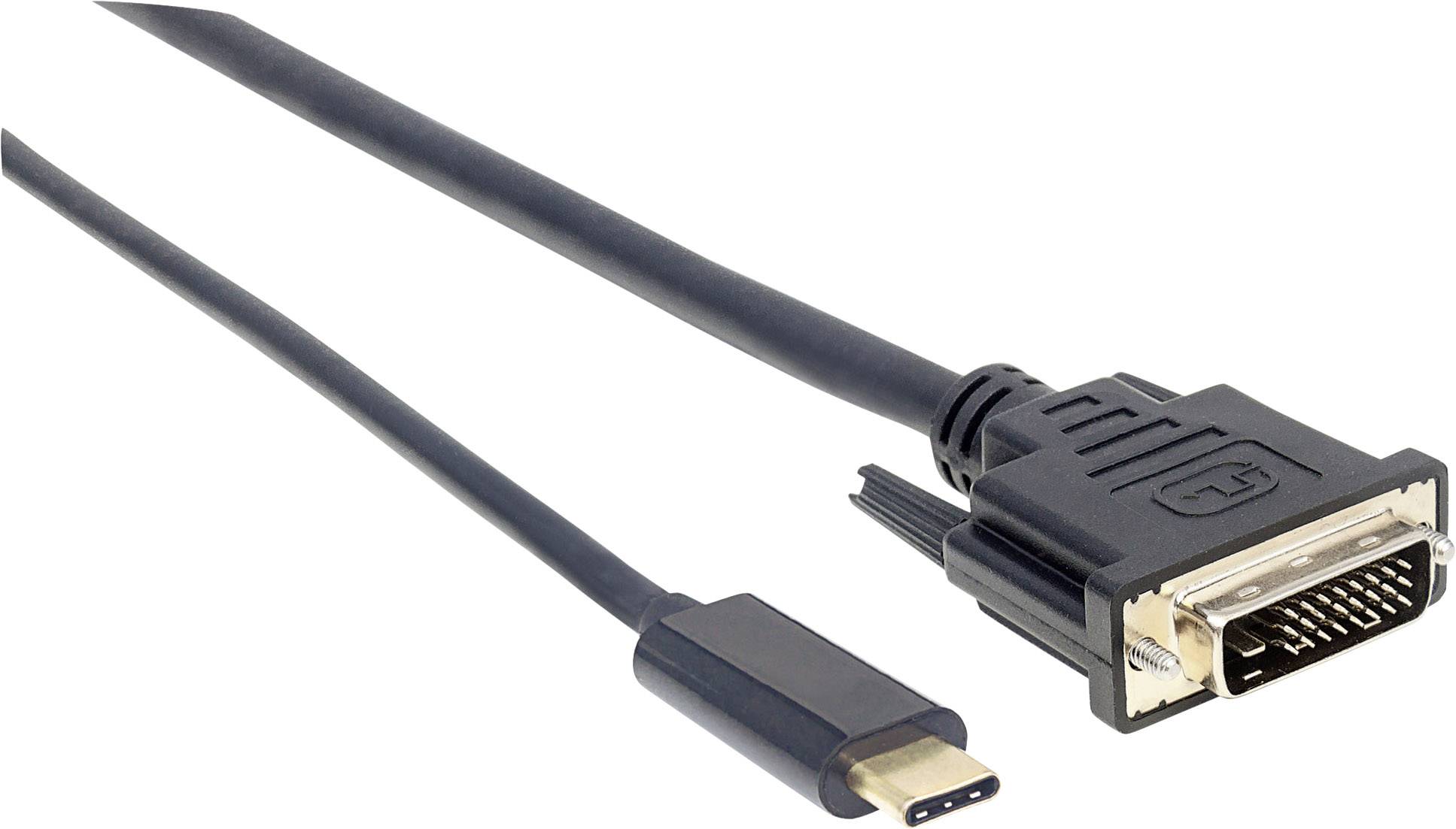 Manahttan USB-C USB-C Display kabl 1,00 m crna USB-C®, DisplayPort