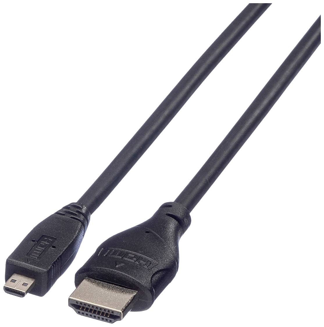Roline HDMI kabl 2,00 m crna muški konektor 2558466