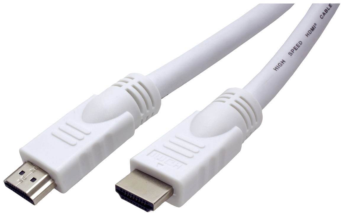Value HDMI kabl 15,00 m bela muški konektor