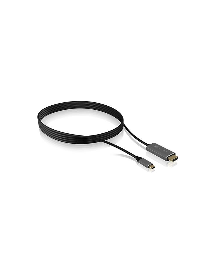 ICY BOX IB-CB020-C HDMI kabl 1,8 m crna, srebrna