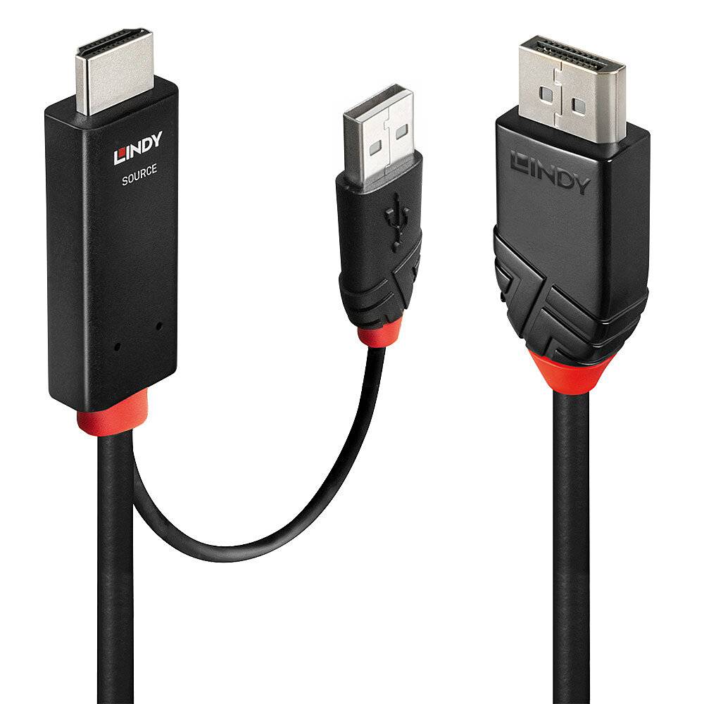 LINDY HDMI DisplayPort kabl 1 m crna