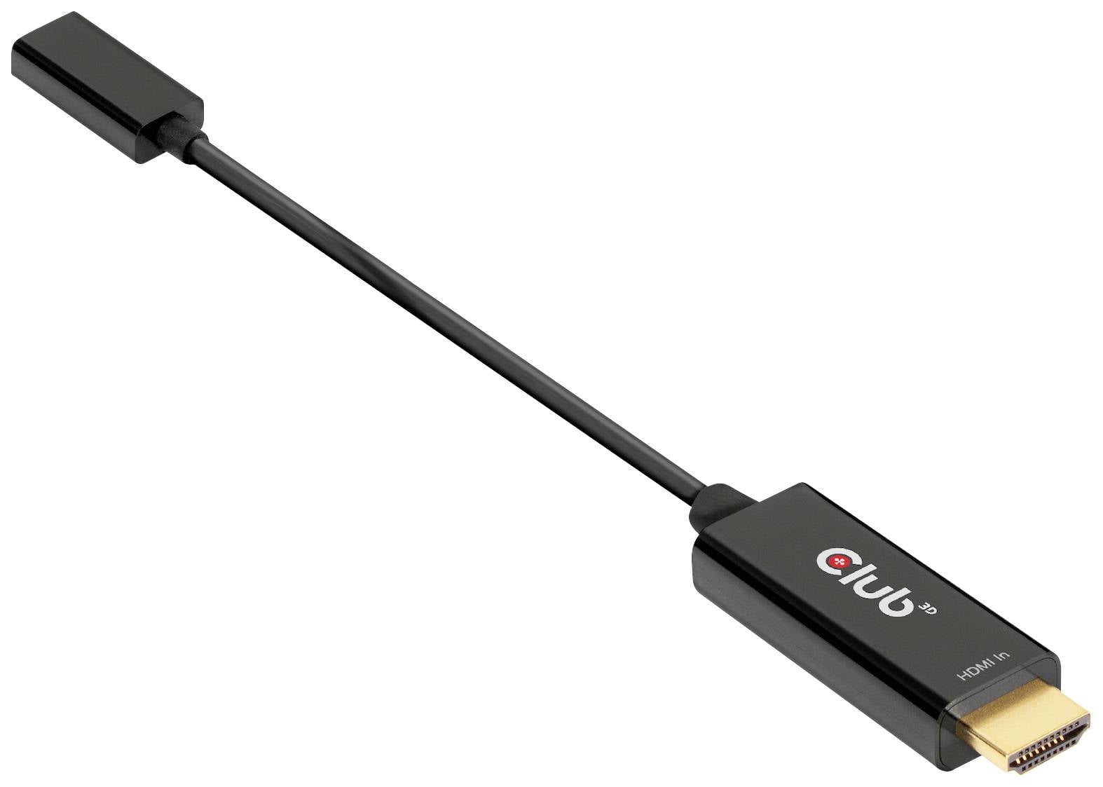 club3D HDMI CAC-1333 kabl 0,22 m crna USB-C®