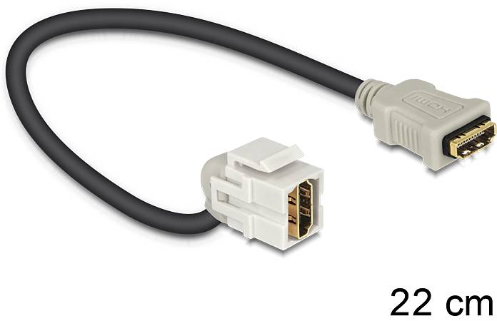 Delock HDMI kabl 0,3 m bela, crna