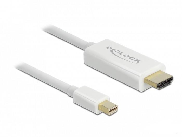 Delock HDMI DisplayPort kabl 2 m bela Mini-DisplayPort