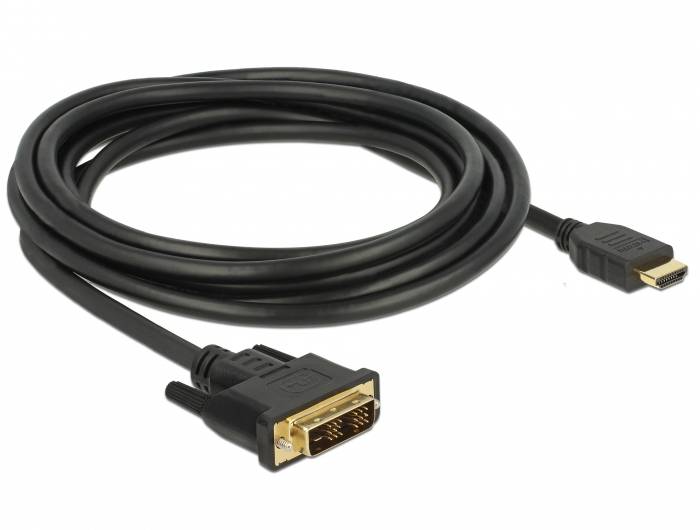 Delock DVI HDMI kabl 3 m crna DVI