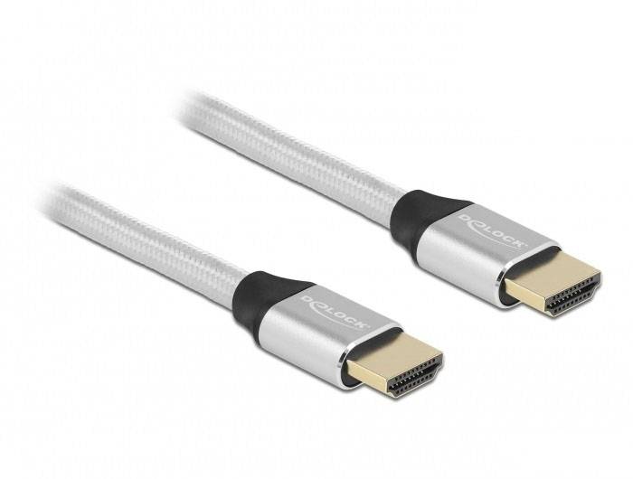 Delock HDMI kabl 1 m srebrna