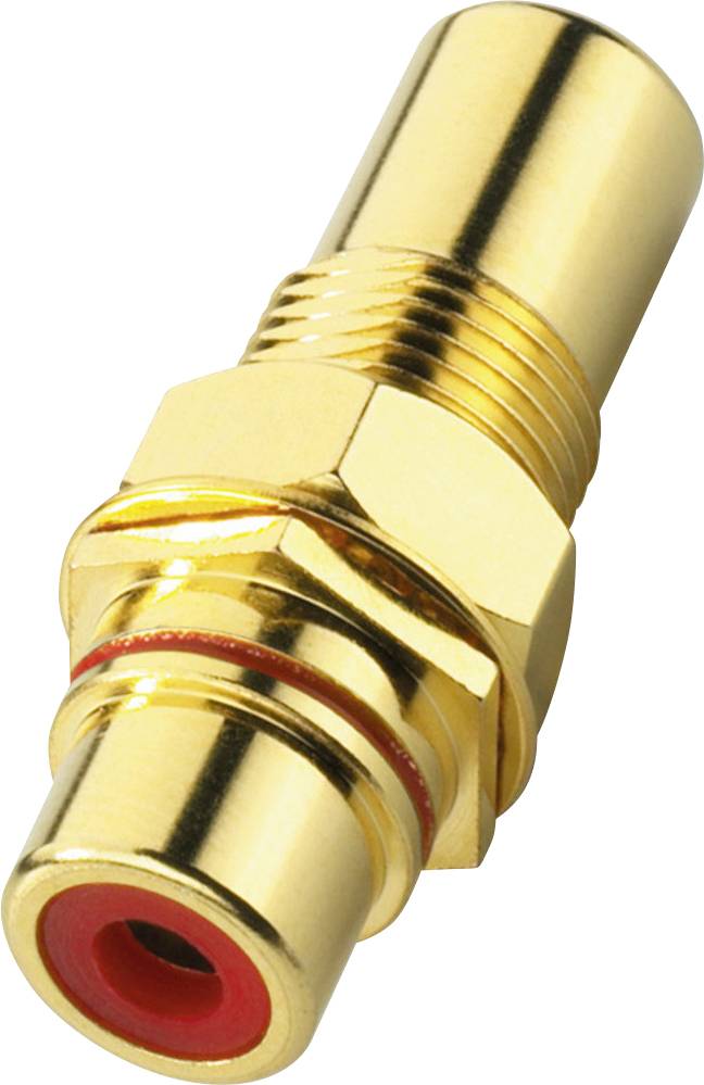 Monacor T-730G/RT ugradna RCA utičnica metal 1 kom 8 g