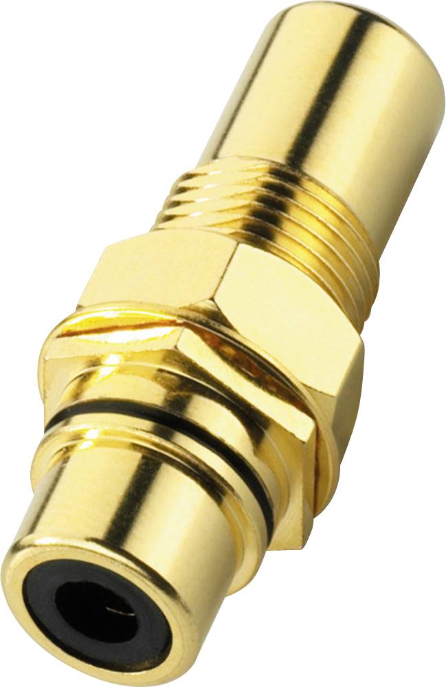 Monacor T-730G/SW ugradna RCA utičnica metal 1 kom 8 g