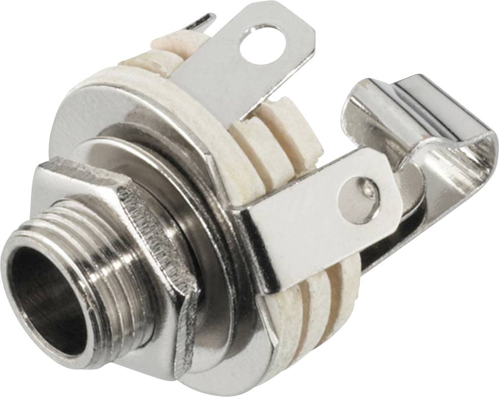 Monacor T-210 utičnica 6,3 mm krom 1 kom 8 g