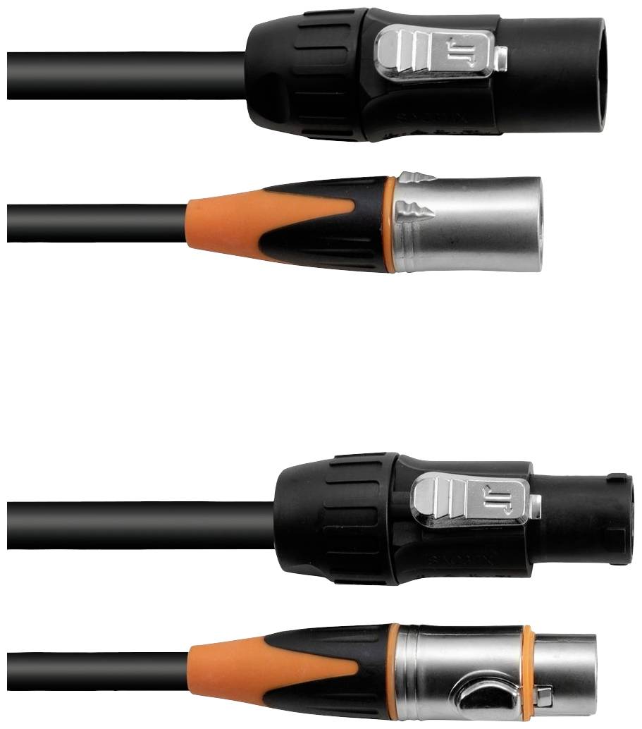 Eurolite Hybrid 3-polna DMX priključni konektor 1,5 m crna XLR utičnica 3-polna