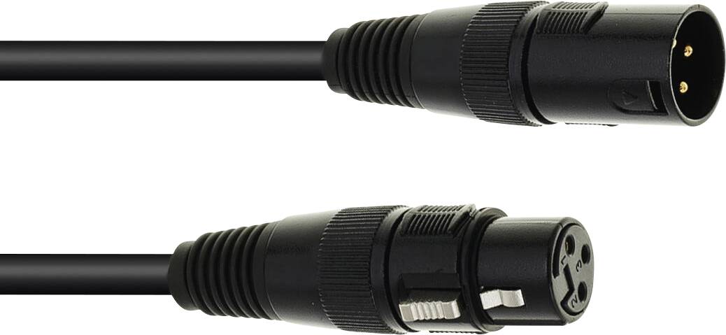 Eurolite DMX 3-polni DMX priključni konektor 1 m crna XLR utikač 3-polni