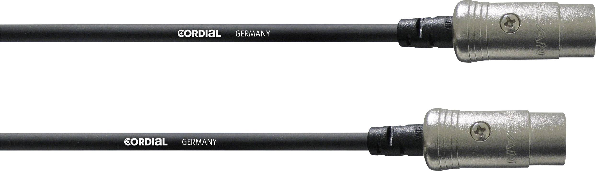 Cordial 5-polni MIDI priključni konektor 0,60 m crna muški XLR 5-polni