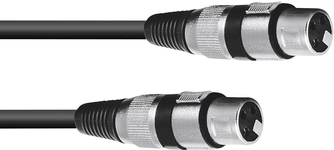 Omnitronic 3-polna XLR adapterski kabl 0,15 m crna XLR utičnica 3-polna