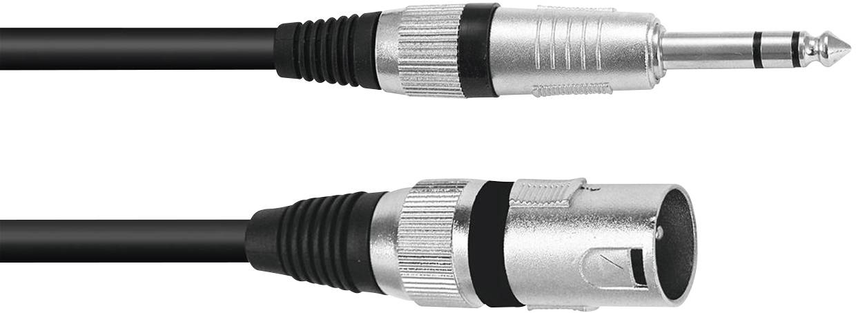Omnitronic 3-polni XLR adapterski kabl 0,15 m crna XLR utikač 3-polni