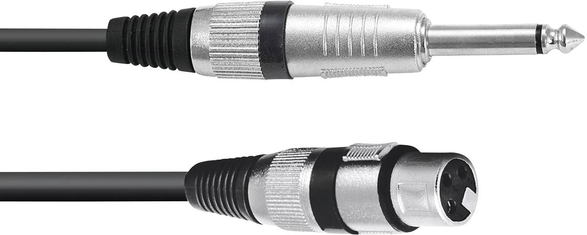 Omnitronic 3-polna XLR adapterski kabl 0,90 m crna XLR utičnica 3-polna