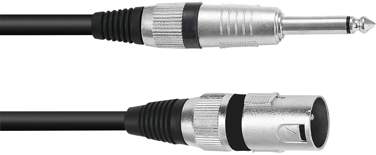 Omnitronic 3-polni XLR adapterski kabl 2,00 m crna XLR utikač 3-polni 2300010