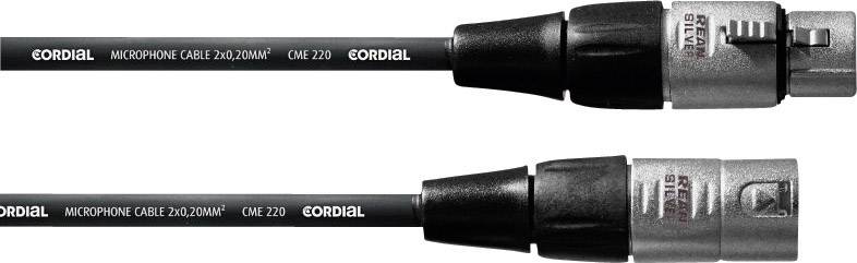 Cordial mikrofonski XLR priključni konektor 10,00 m crna ženski XLR 1070896