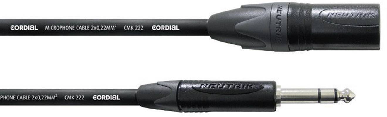 Neutrik XLR adapterski kabl 2,50 m crna muški konektor XLR