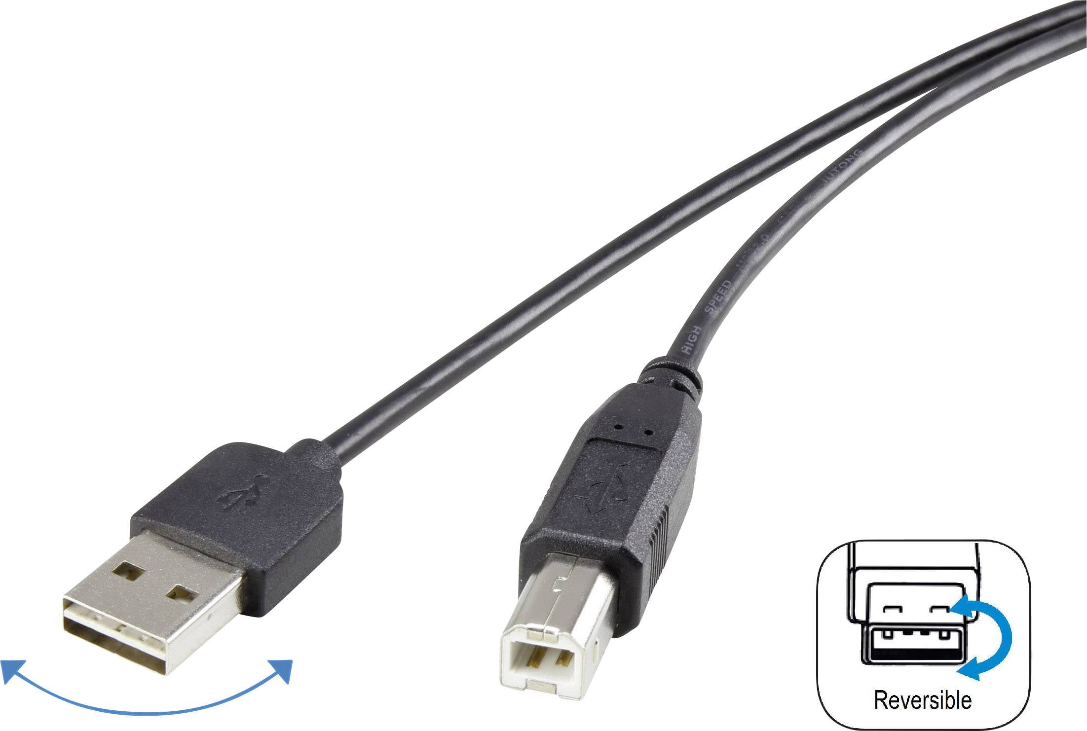 Renkforce USB RF-4078644 USB kabl 1,80 m crna