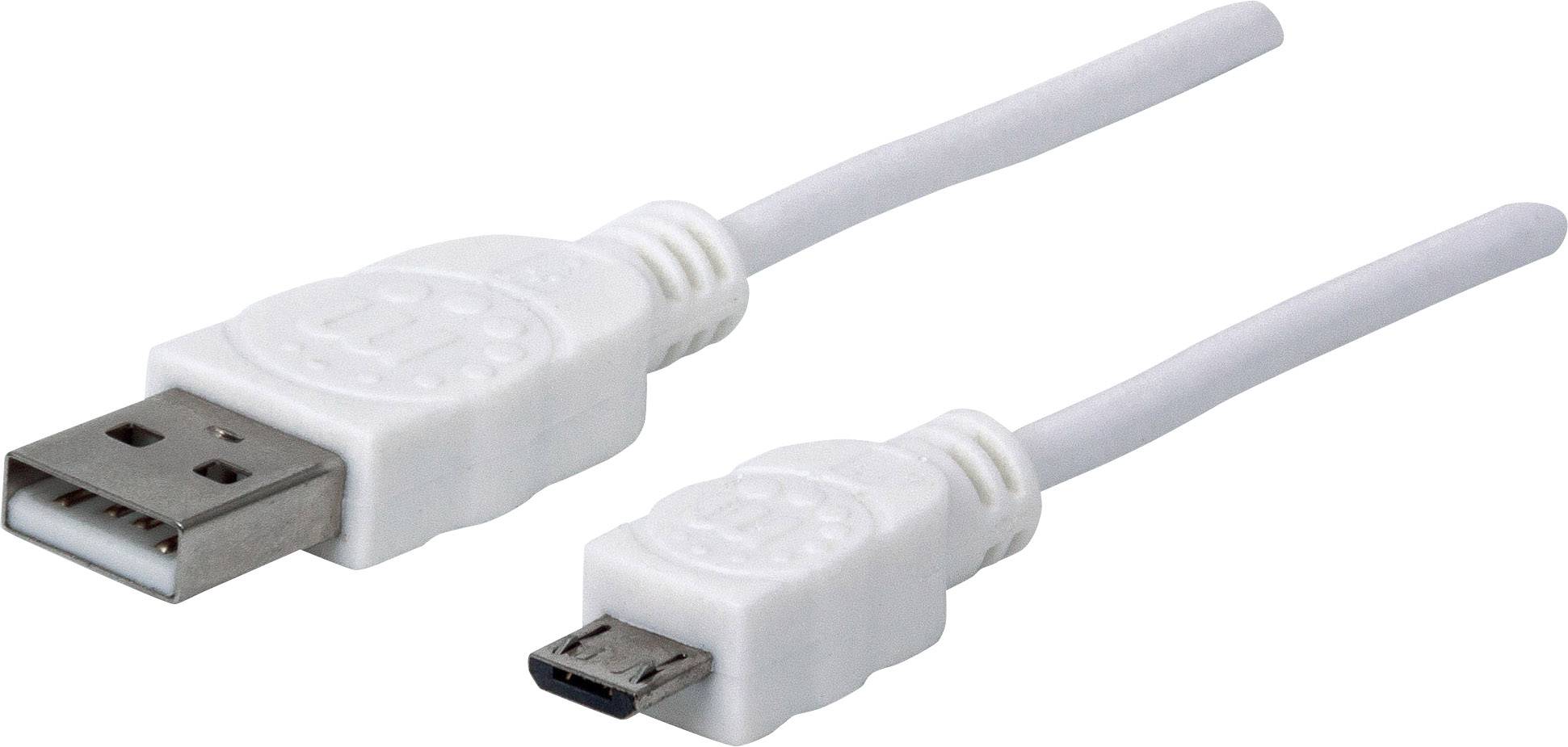 Manhattan USB USB kabl 1,00 m bela