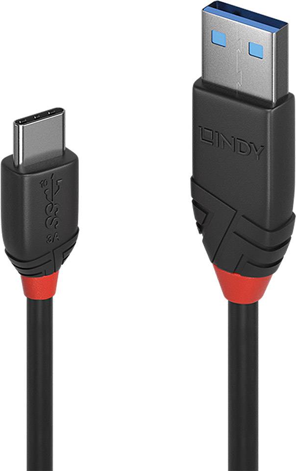 LINDY USB USB kabl 1,00 m crna muški konektor USB-C® 1848262