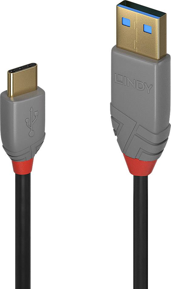 LINDY USB USB kabl 0,50 m crna muški konektor USB-C® 1848276
