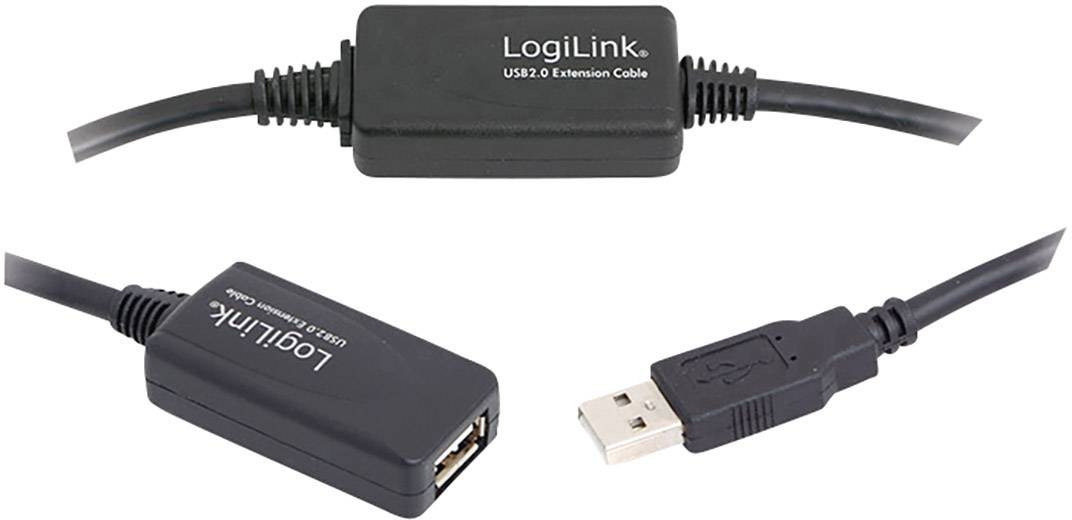 LogiLink USB USB kabl 15,00 m crna USB 2.0