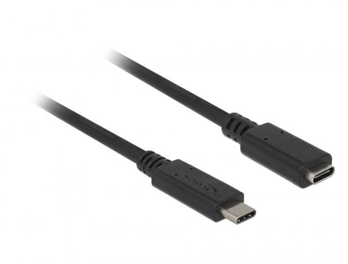 Delock USB USB kabl 1,00 m crna muški konektor USB-C® 1881138