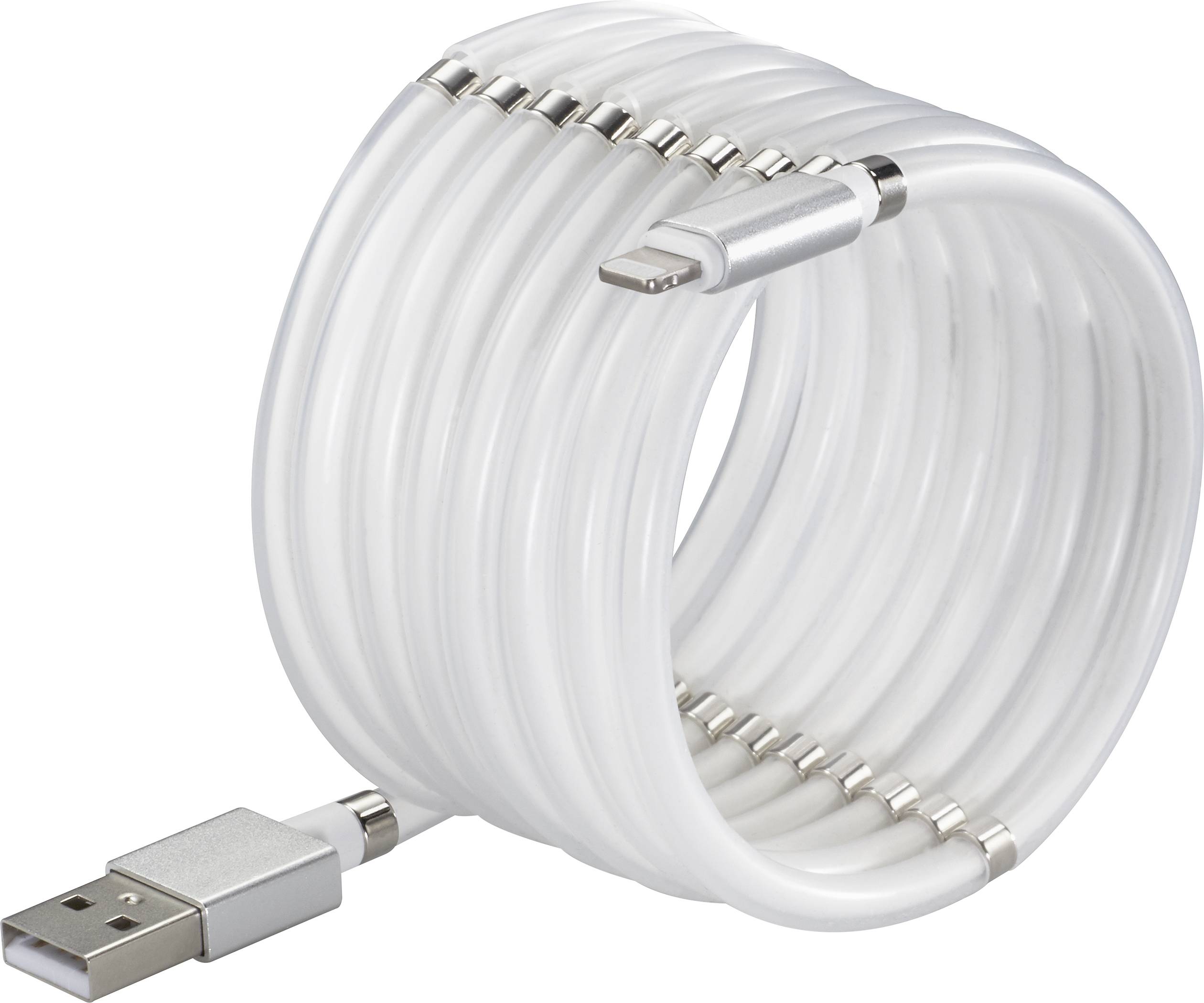 Renkforce USB TO-6897015 USB kabl 2,00 m bela USB 2.0