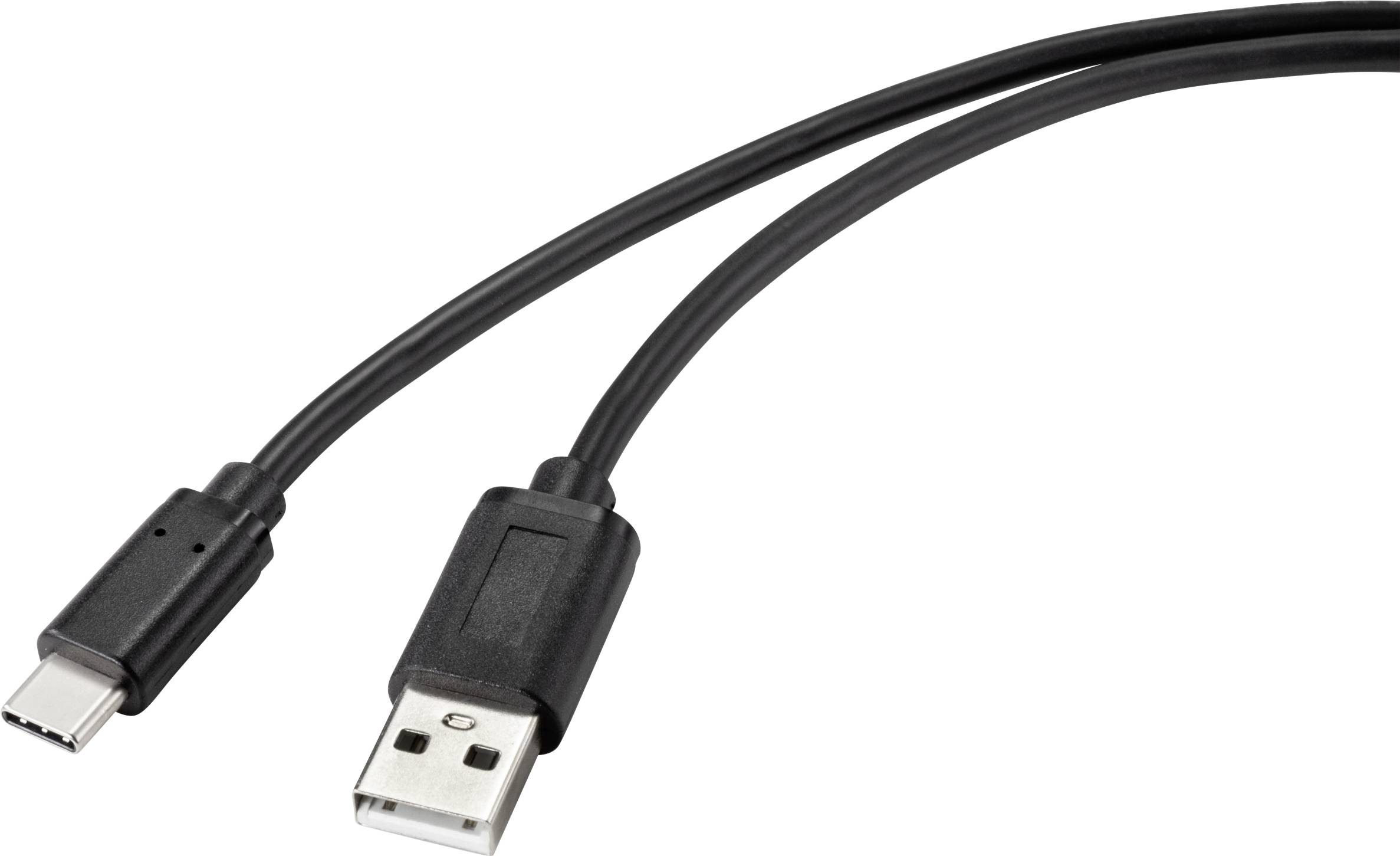 Renkforce USB RF-4699378 USB kabl 1,00 m crna USB 2.0