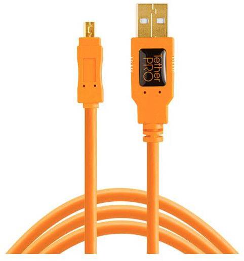 Tether Tools CU8015-ORG USB kabl 4,60 m narandžasta