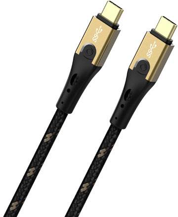 Oehlbach USB USB kabl 3,00 m crna/zlatna USB-C®