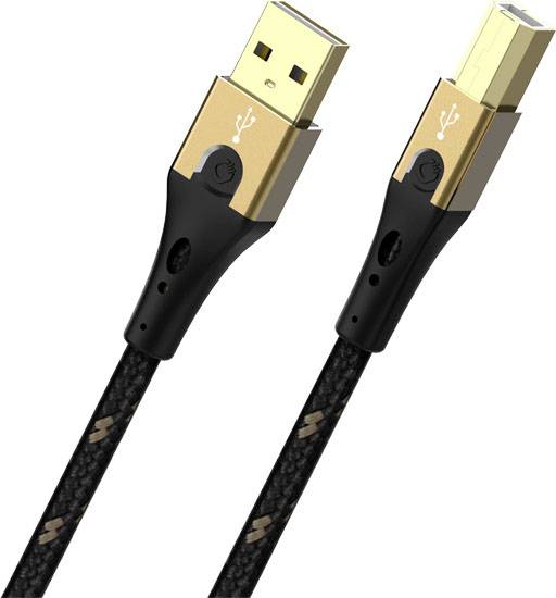 Oehlbach USB USB kabl 10,00 m crna/zlatna USB 2.0