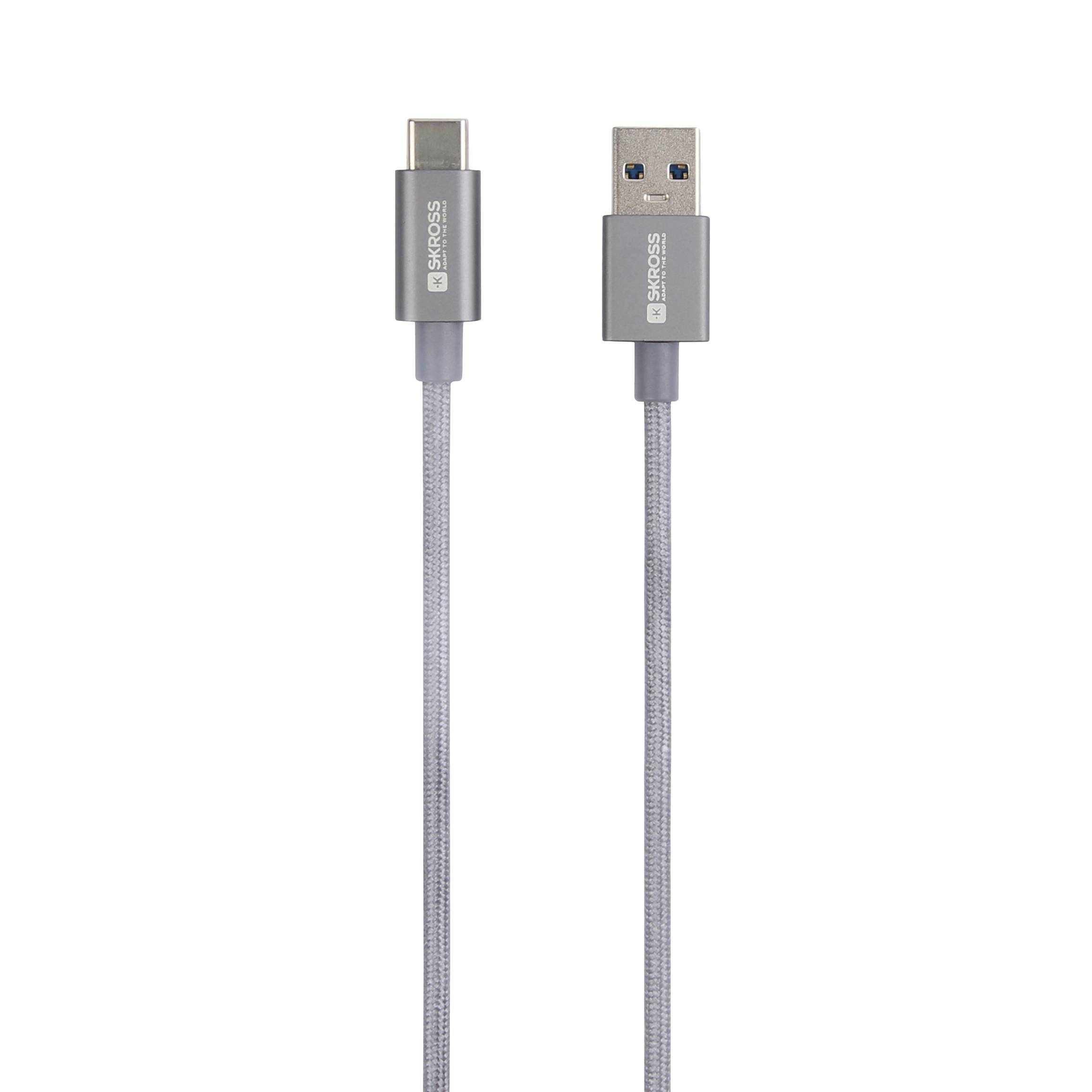 Skross USB SKCA0012A-C120CN USB kabl 1,20 m vesoljsko siva priključni kabl Deluxe