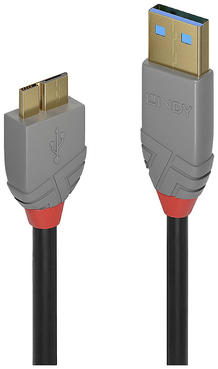 LINDY USB USB kabl 1,00 m crna USB 3.2 gen. 1 (USB 3.0) 2534754
